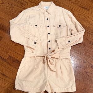 Current/Elliott Peach Utility Short Jumpsuit
